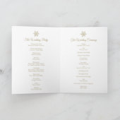 Kerstthema Gouden Sneeuwvlokken Winterbruiloft Programma (Binnen)