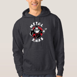 Kerstthema Heavy Metal Sinterklaas gitarist Hoodie
