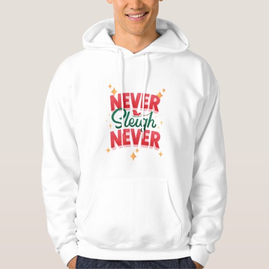 Kerstthema heren hoodie (Voorkant)