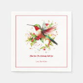 Kerstthema Hummingbird Servet (Voorkant)