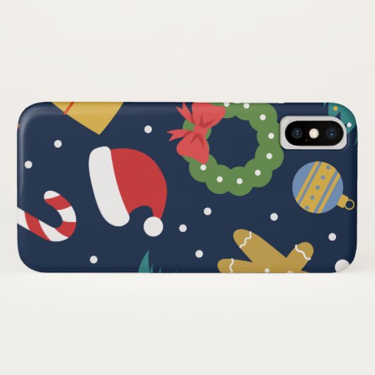 Kerstthema iPhone Case (Achterkant (horizontaal))