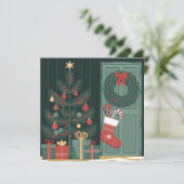 Kerstthema Kaart (Staand voorkant)