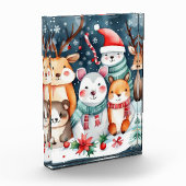 Kerstthema Kerst schattige dieren Fotoblokken (Links)