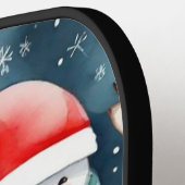 Kerstthema Kerst schattige dieren Pickleball Paddle (Links Detail)