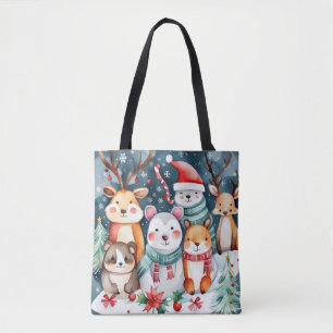 Kerstthema Kerst schattige dieren Tote Bag