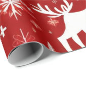 Kerstthema Kerstbomen sneeuwvlok Gift Label Cadeaupapier (Rol Hoek)