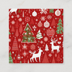 Kerstthema Kerstbomen sneeuwvlok Gift Label Informatiekaartje