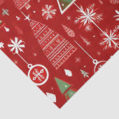 Kerstthema Kerstbomen sneeuwvlok Gift Label Tissuepapier (Detail)