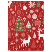 Kerstthema Kerstbomen sneeuwvlok Klembord (Achterkant)