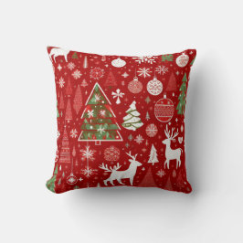 Kerstthema Kerstbomen sneeuwvlok Kussen