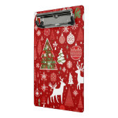 Kerstthema Kerstbomen sneeuwvlok Mini Klembord (Angled2)