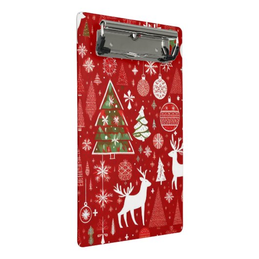 Kerstthema Kerstbomen sneeuwvlok Mini Klembord (Schuin)