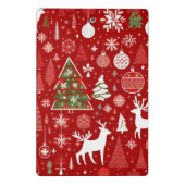 Kerstthema Kerstbomen sneeuwvlok Mini Klembord (Achterkant)