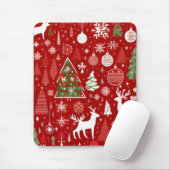 Kerstthema Kerstbomen sneeuwvlok Muismat (Met muis)