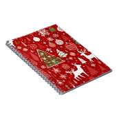 Kerstthema Kerstbomen sneeuwvlok Notitieboek (Rechterzijde)