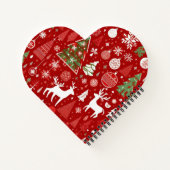 Kerstthema Kerstbomen sneeuwvlok Notitieboek (Achterkant)