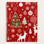 Kerstthema Kerstbomen sneeuwvlok Planner (Voorkant)