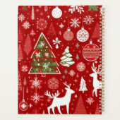 Kerstthema Kerstbomen sneeuwvlok Planner (Achterkant)