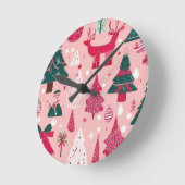 Kerstthema Kerstbomen sneeuwvlok Ronde Klok (Hoek)