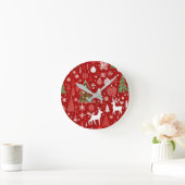 Kerstthema Kerstbomen sneeuwvlok Ronde Klok (Huis)