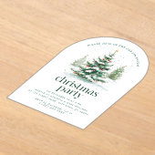 Kerstthema kerstboom feest acryl uitnodigingen (Laagn)