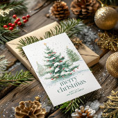 Kerstthema kerstboom feest kaart