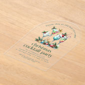 Kerstthema Kerstcocktail party Acryl Uitnodigingen (Laagn)