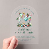 Kerstthema Kerstcocktail party Acryl Uitnodigingen (Insitu (Draagbaar))