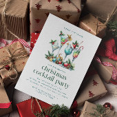 Kerstthema Kerstcocktail party Bedankkaart