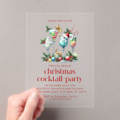 Kerstthema Kerstfeest Cocktail Party Dank u Acryl Uitnodigingen (Insitu (Draagbaar))