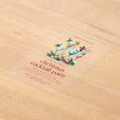 Kerstthema Kerstfeest Cocktail Party Dank u Acryl Uitnodigingen (Laagn)