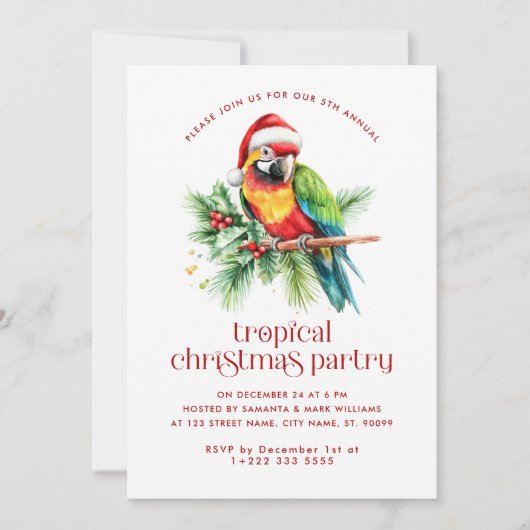 Kerstthema Kerstfeest Cocktail Party Dank u Bedankkaart (Voorkant)