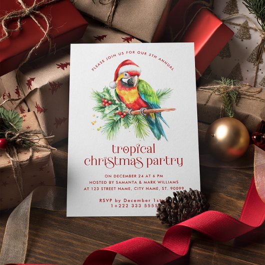 Kerstthema Kerstfeest Cocktail Party Dank u Bedankkaart