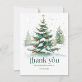 Kerstthema Kerstwensen Retro Typografie Bedankkaart (Voorkant)