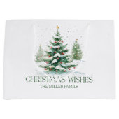 Kerstthema Kerstwensen Retro Typografie Groot Cadeauzakje (Voorkant)