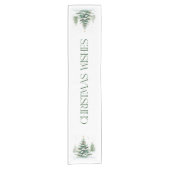 Kerstthema Kerstwensen Retro Typografie Korte Tafelloper (Voorkant)