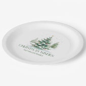 Kerstthema Kerstwensen Retro Typografie Papieren Bordje (Gekanteld)