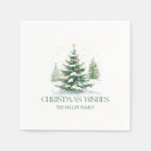 Kerstthema Kerstwensen Retro Typografie Servet (Voorkant)