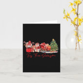 Kerstthema koffie Latte Kabouter slee Kerstmis Kaart (Gele Bloem)