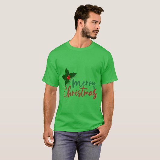 Kerstthema Mannen T-shirt (Voorkant volledig)