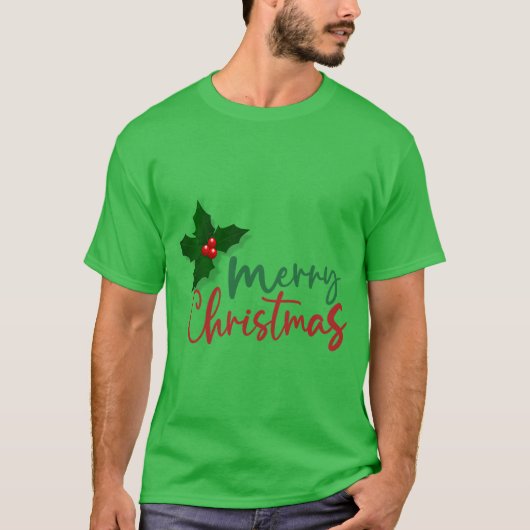 Kerstthema Mannen T-shirt (Voorkant)