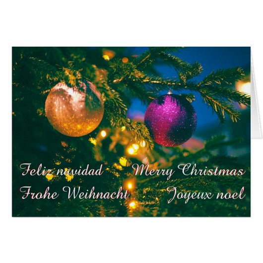 Kerstthema met 2 kerstballen... (Voorkant Horizontaal)