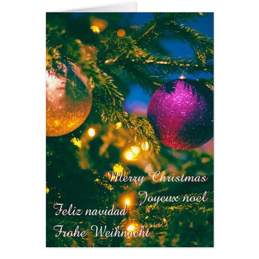 Kerstthema met 2 kerstballen... (Voorkant)