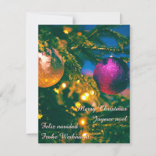 Kerstthema met 2 kerstballen... kaart