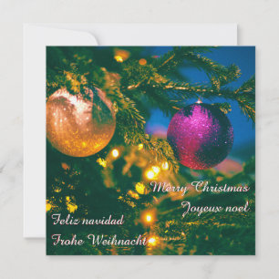 Kerstthema met 2 kerstballen... kaart