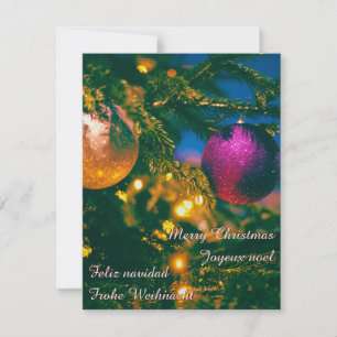 Kerstthema met 2 kerstballen... kaart