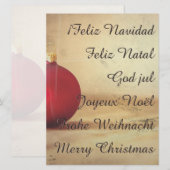 Kerstthema met kerstbal (Voorkant / Achterkant)