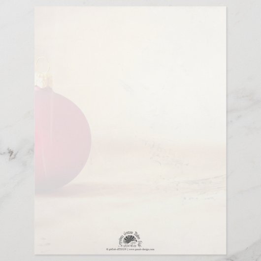 Kerstthema met kerstbal (Achterkant)