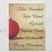 Kerstthema met kerstbal (Voorkant / Achterkant)