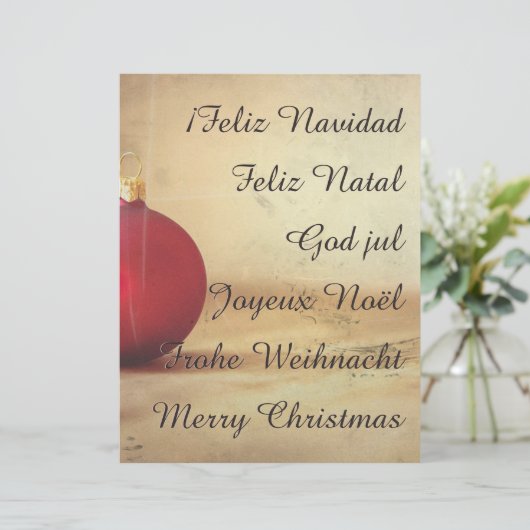 Kerstthema met kerstbal (Staand voorkant)